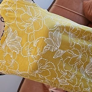 Mustard Floral Tunic Dress